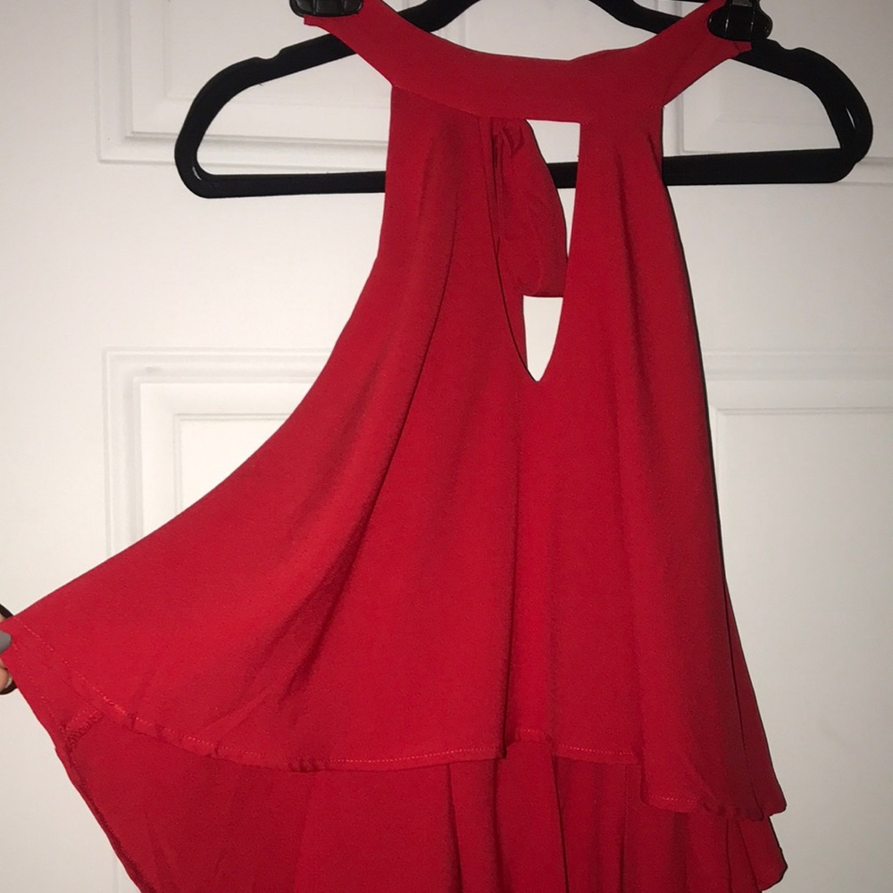 Cute flowy red romper